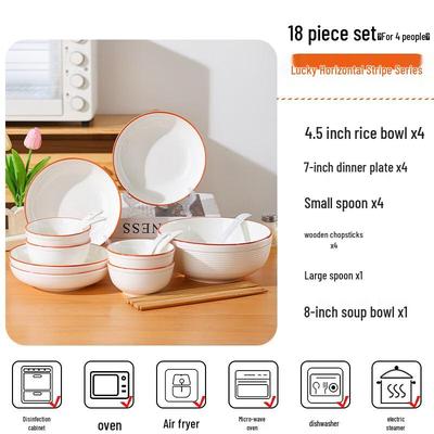 Ru Han Fu Yun Cartoon Enamel Dinnerware Set