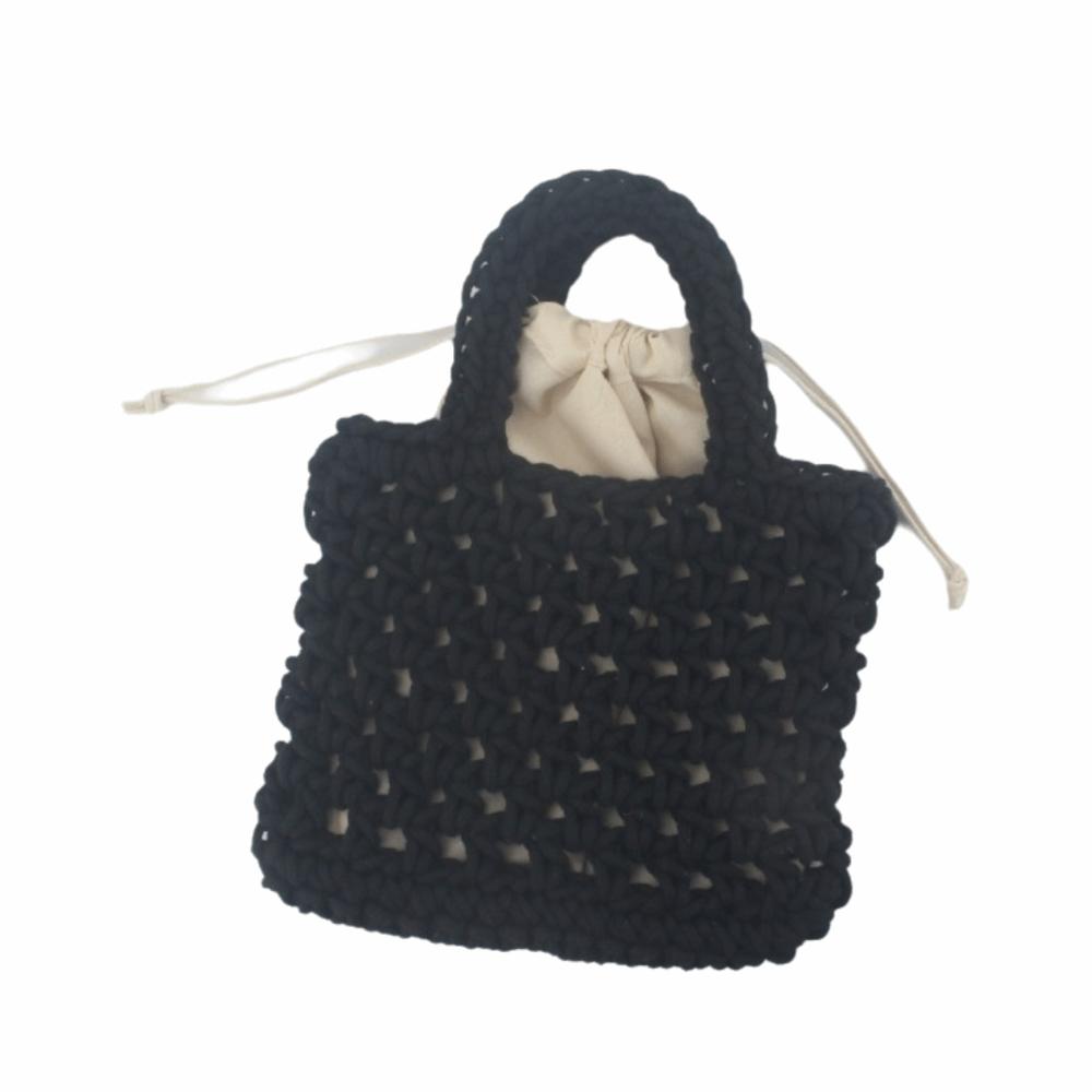 Exquisite Woven Tote Handbag Bohemian Hollowed Out Beach Bag Fashion Crochet Knitted Bag  Travel