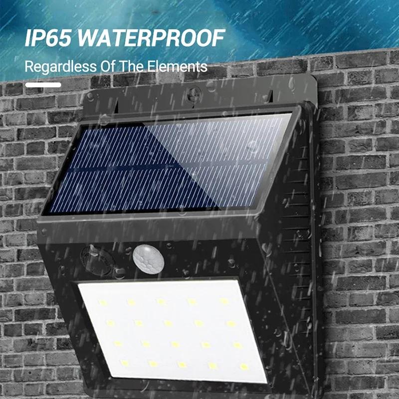 LED Solar Light PIR Motion Sensor Wall Light Solar Lamp Outdoor Waterproof Solar Powered Sunlight Street Lamp Garden Decoration