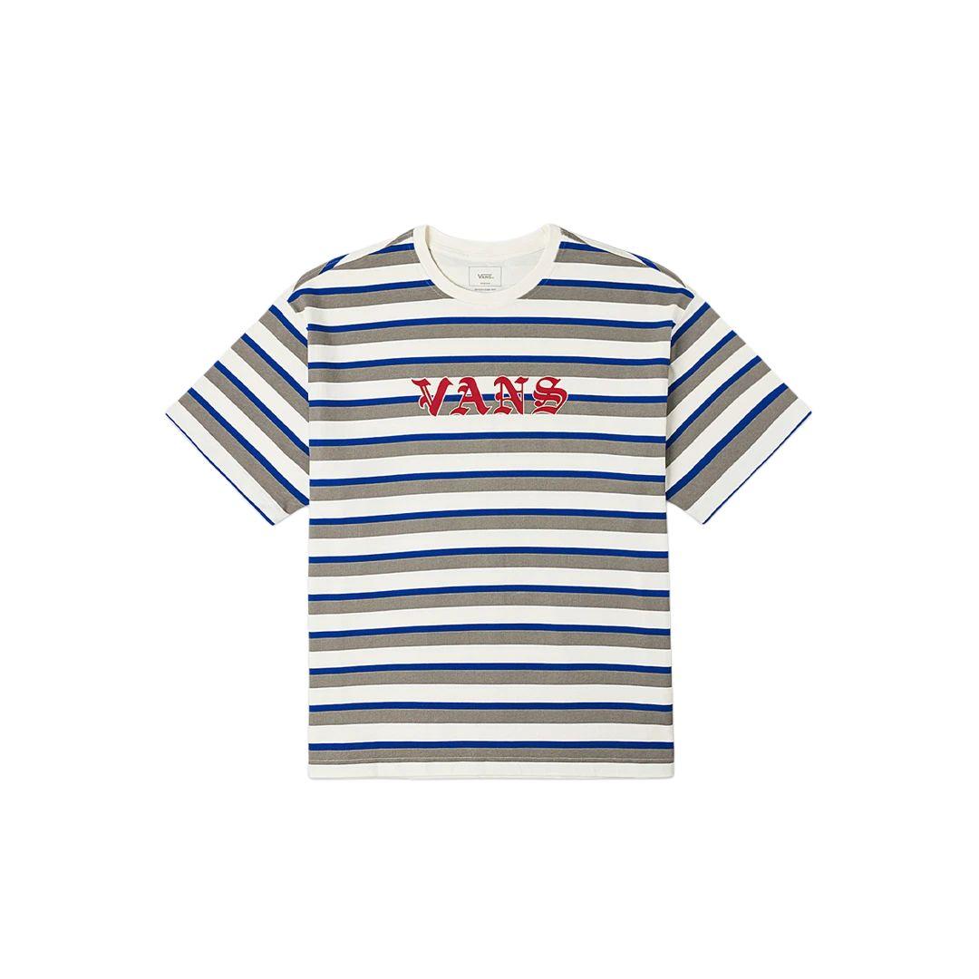 

Vans Comfortable Crew Neck Pullover Short Sleeve T-Shirt Unisex Tops Off-White Striped VN000NJFEG1 M