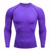 Men's Quick-Dry Long Sleeve Compression Shirt for Basketball, Football, and Running