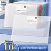 A4 Transparent Plastic Document Bag with Snap Button for Exams