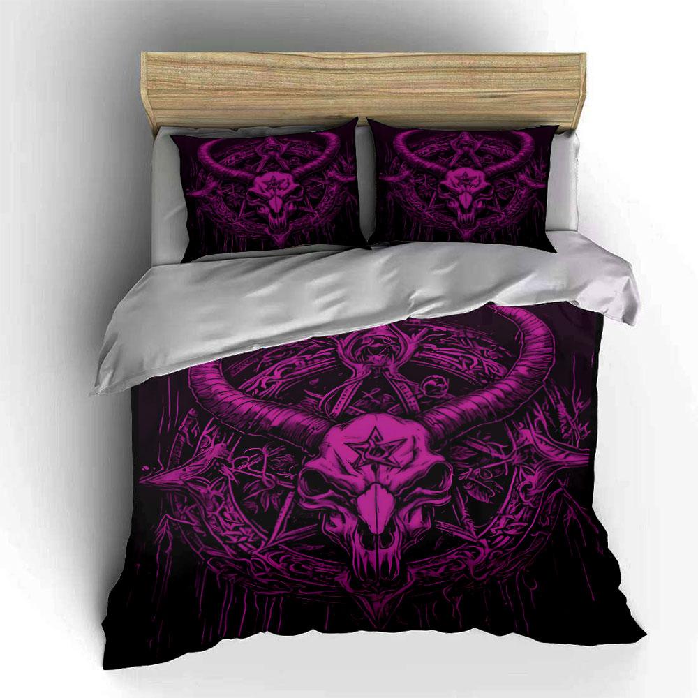 Dark Occult Themed Decoration Set Exquisite Three-Piece Bedding Set Gift For Kids And Adults