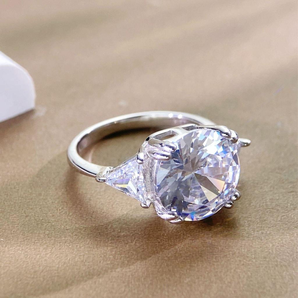 Luxe Pigeon Egg S925 Sterling Silver Ring for European & American Style Proposal, Wedding, or Celebration