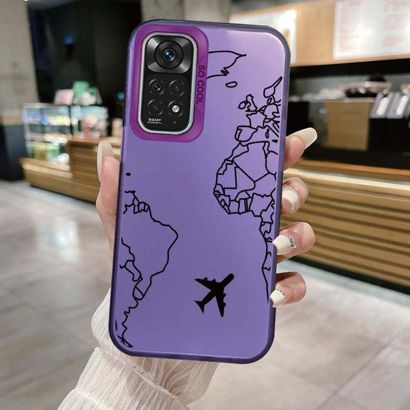 For Redmi Note 11 11S 14 13 Note14 Note13 Pro 5G 4G Case Shockproof TPU Soft Bumper Hard Back Cover Love Heart Aircraft Fundas