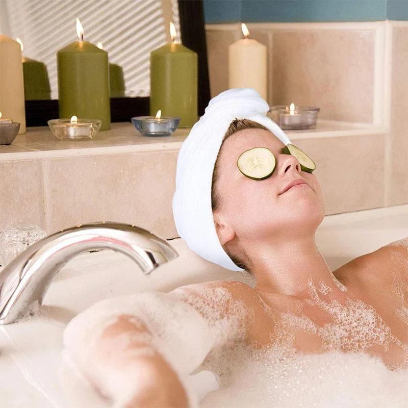 FASHION Hair Towel Wrap Fast Dry Hair Towel Super Absorbent Microfiber Coral Velvet Hair Drying Towel Quick Dry Hair Turban