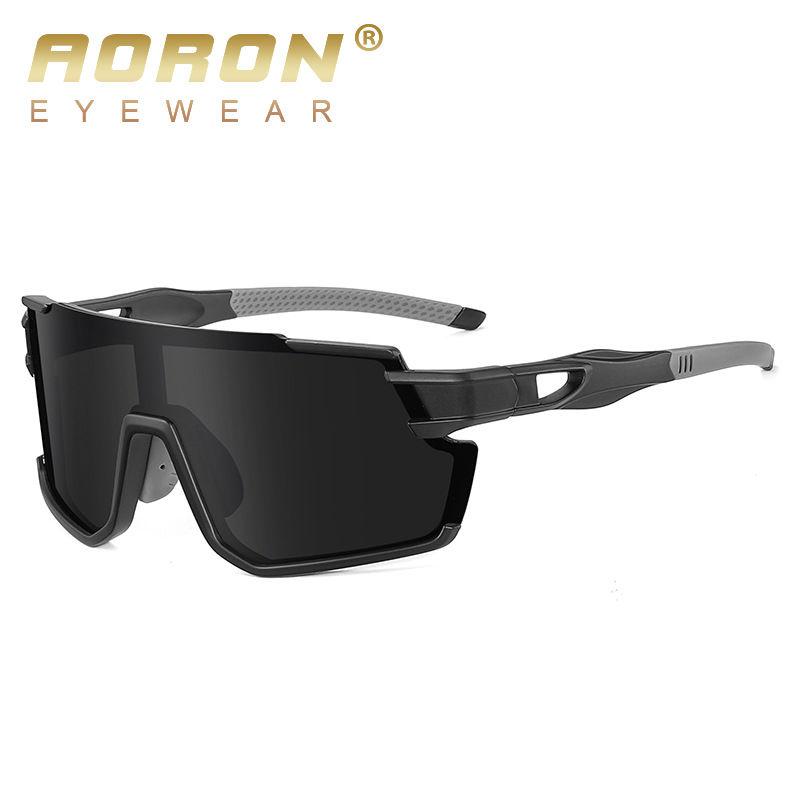 AORON Fashion Cycling Polarized Sunglasses Big Frame Windproof Skiing Glasses for Men Women Anti Glare Sport Fishing Goggles
