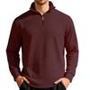 Autumn/Winter Business Casual Men's Loose-Fit Jacquard Half-Zip Sweatshirt with Small Check Collar