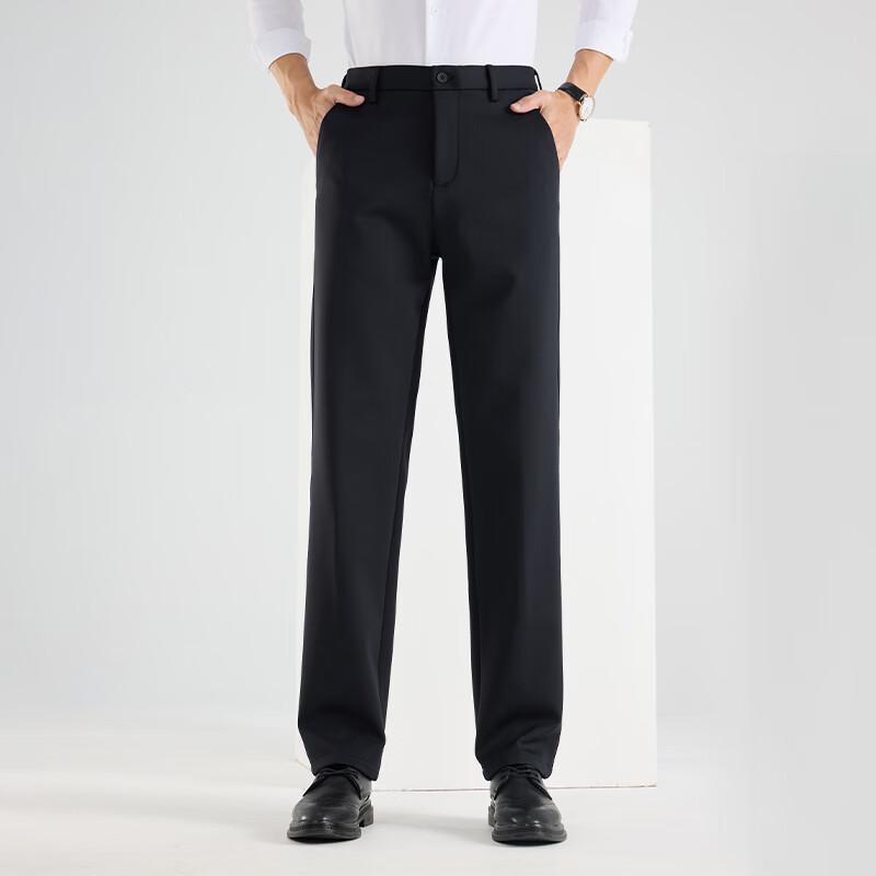 Fengxun Men's Straight-leg Business Casual Trousers
