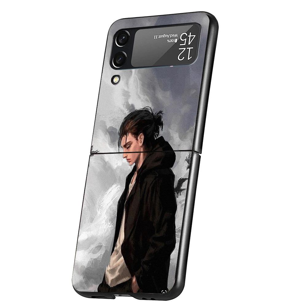 Attack Eren Cover Phone Case For Samsung Galaxy Z Flip 7 6 5 4 3 5G Flip7 Flip6 Flip5 Flip4 Flip3 Black Fundas Shell Galaxy Z Fl
