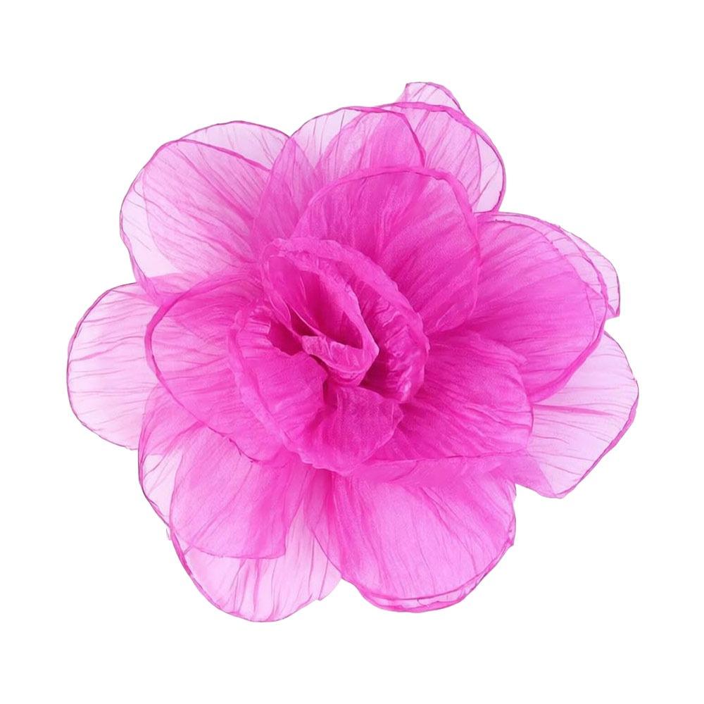 Handmade Oversized Yarn Flower Fairy Style Flower Corsage Elegant Dress Pin  Women