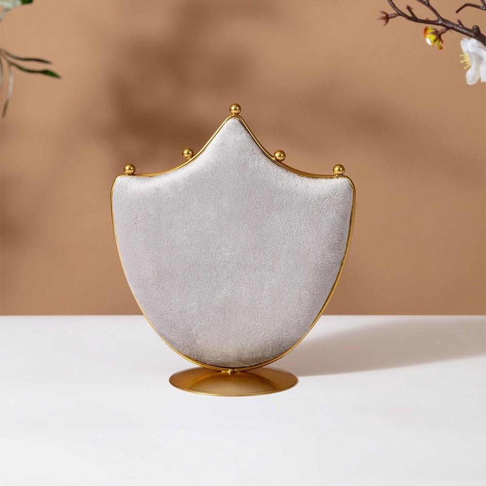 Crown Shaped Necklace Display Holder Metal Base Jewelry Organizer Store Window Display