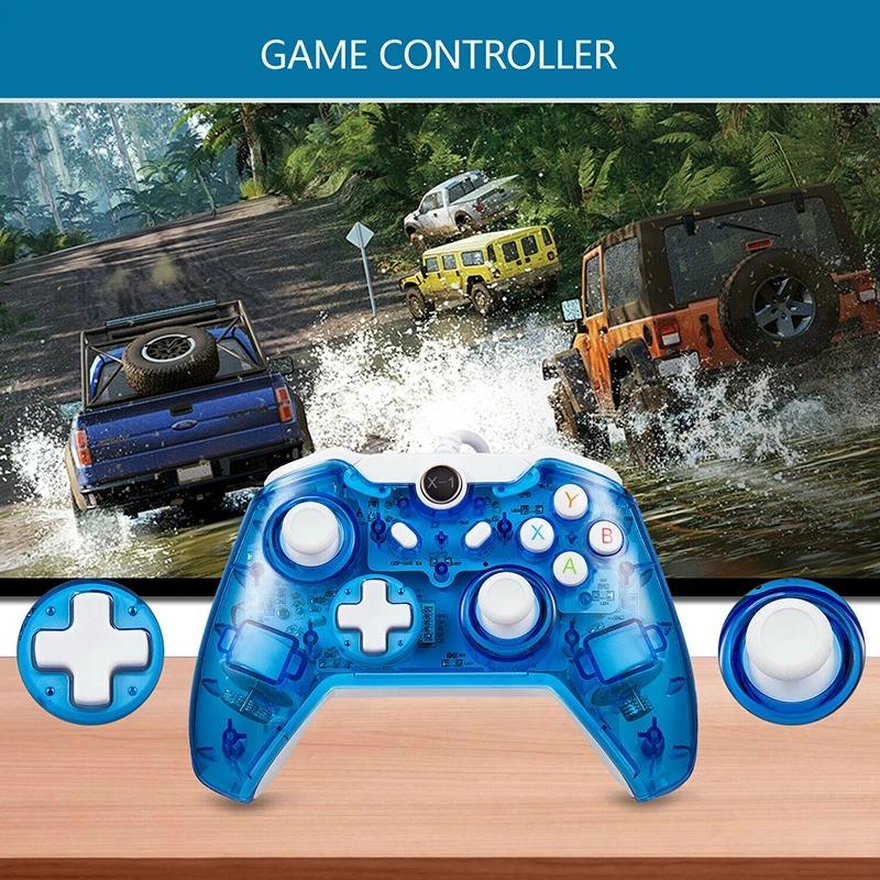 Mando de Juego USB con Cable Gamepad Joystick para Xbox One/One S PC Windows USB Plug and Play Gamepad con Doble Vibración