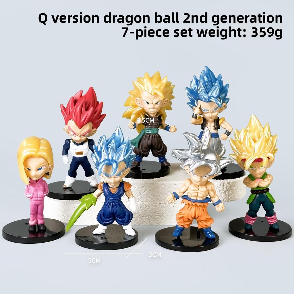 Набор фигурок Dragon Ball Super Супер Сайян Гоку и Веджета из ПВХ с коллекционным дисплеем для фанатов аниме