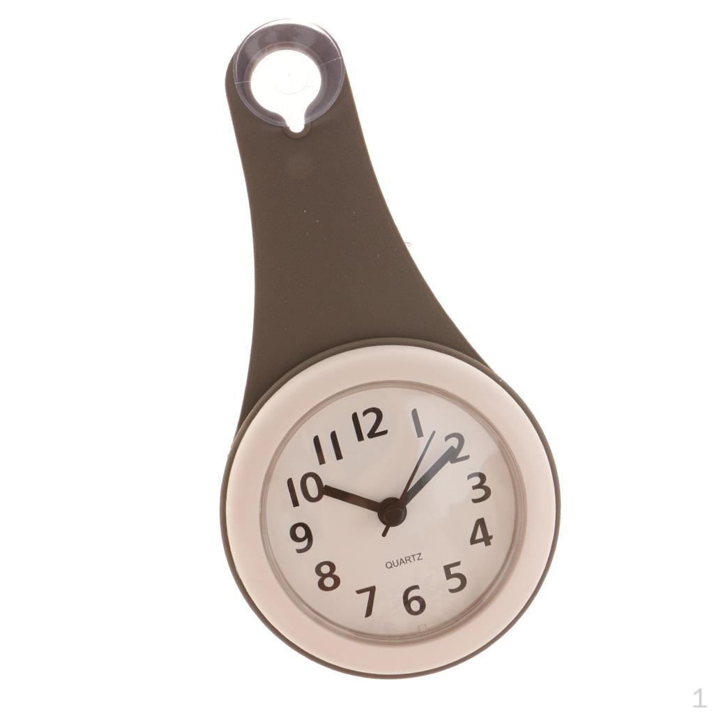 

4 Круглые аналоговые настенные часы для ванной комнаты серый