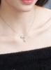 Exquisite S925 Sterling Silver Bow Tassel Pendant Clavicle Necklace for Women