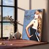 Chanteuse Sabrina Carpenter Série Papier Blanc Vintage Affiche Autocollant Papier Imperméable Esthétique Café Bar Peinture Murale Artistique