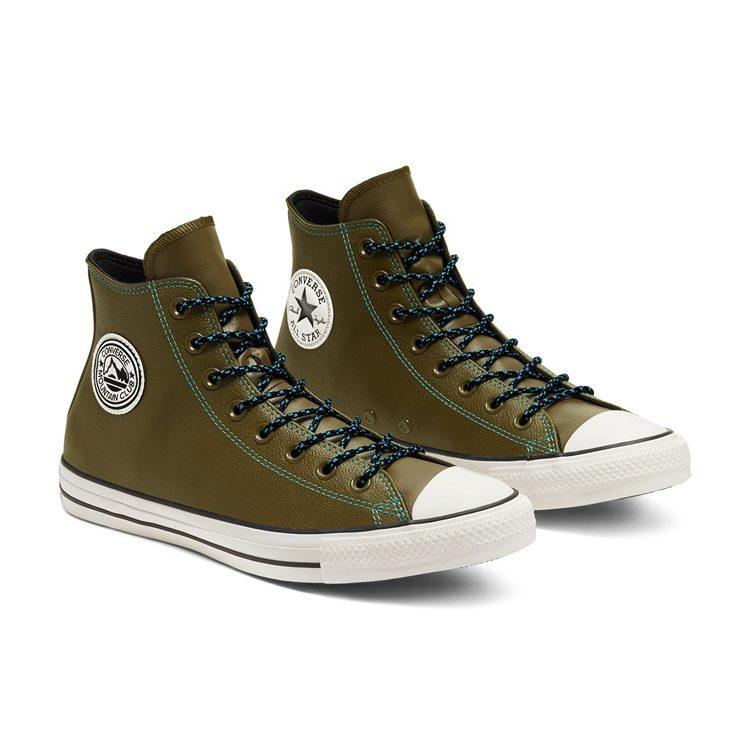 Converse Tumbled Leather Chuck Taylor All Star 'Green White' 165957C