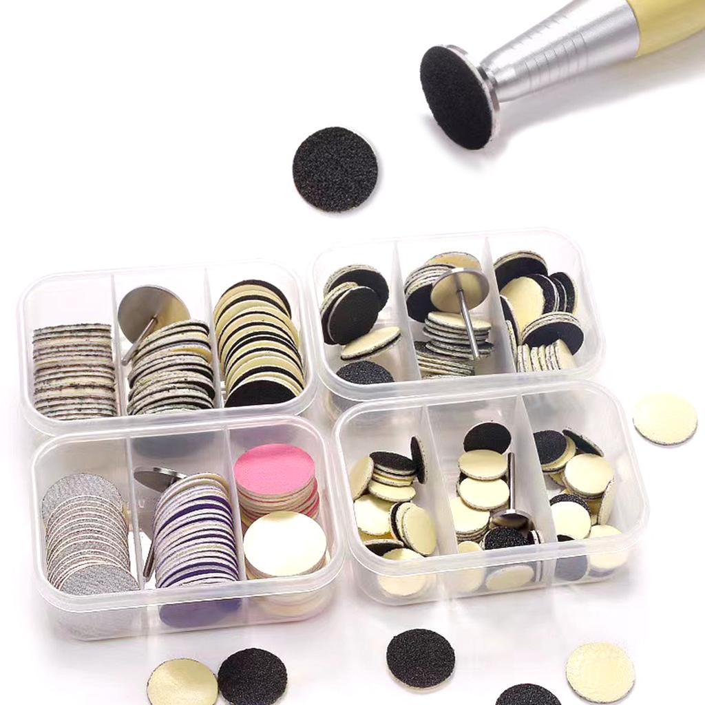 Sandpaper Discs with Metal Nail Bit Pedicure Sanding Disc Practical Replaceable Sanding Disc Pads for Electric Foot File