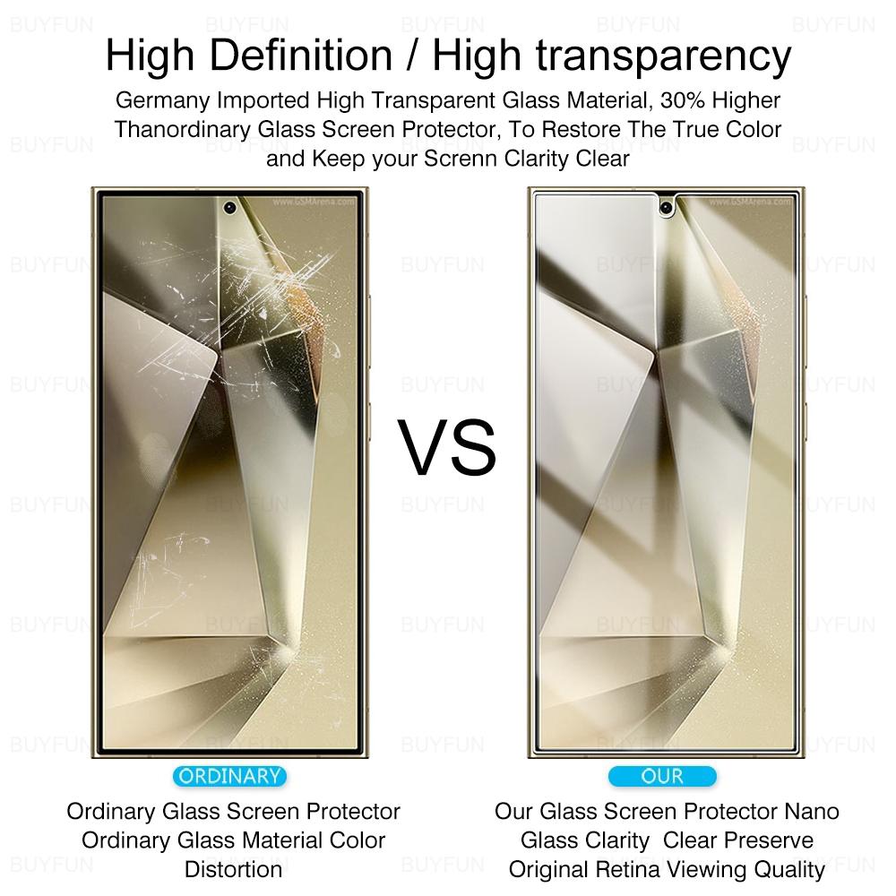 Clear Tempered Glass Protective Film For Samsung Galaxy S25 S24 Ultra Plus S24ultra Sansung 24S S24+ Sansing Samsong Sumsung S 25 24