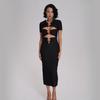 Sexy Black Cutout Bodycon Bandage Dress – Party Evening Gown