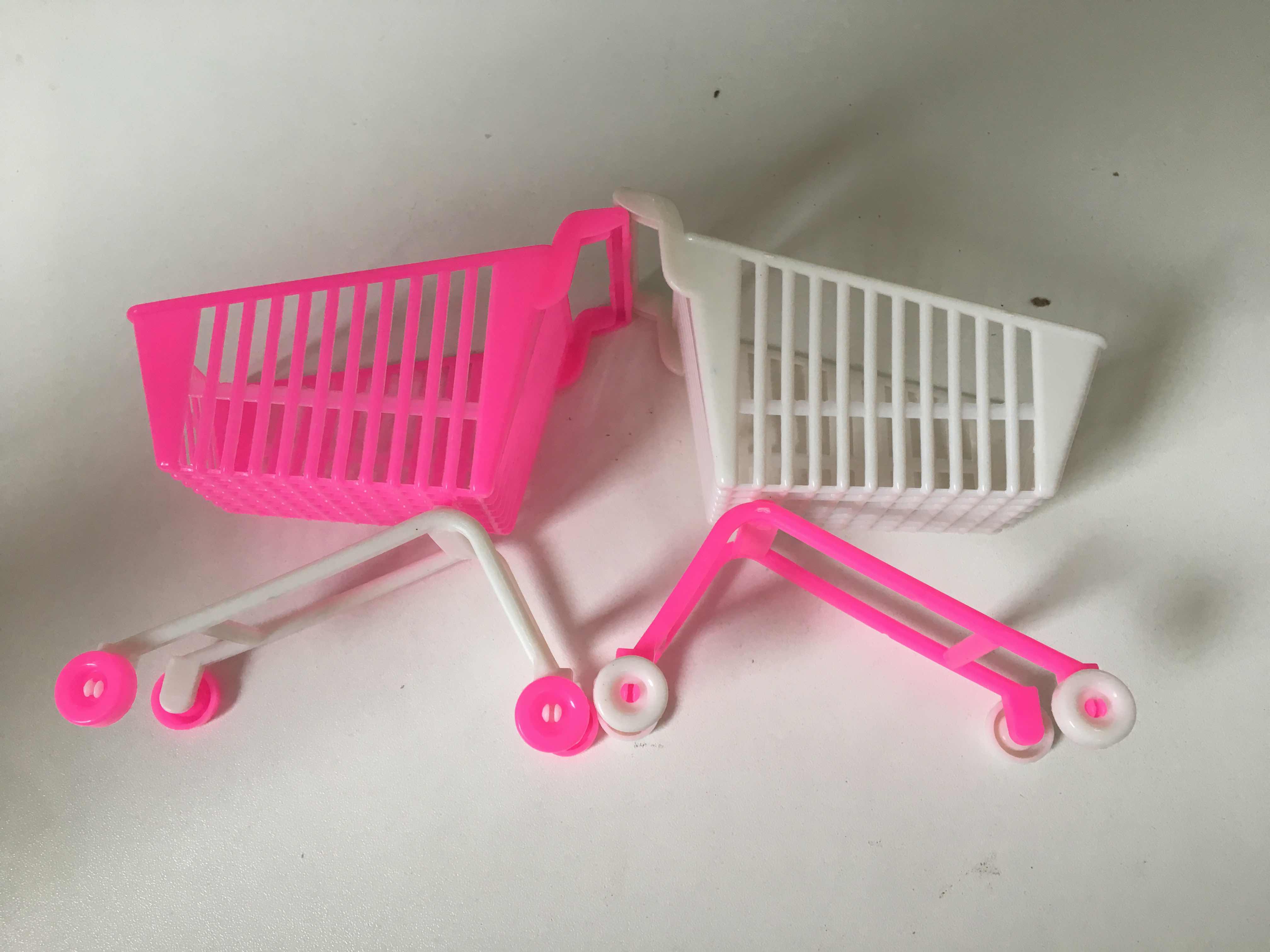 

Children s toy 11CM Pink Shopping Cart for Lifestyle Accessories Classic Toys for Kids Girls Gift as picture show #1