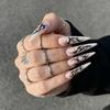 24Pcs Long Pointed Thorn Gradient Press On Nails High Quality Edgy False Nails Perfect Gift For Girls And Friends