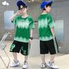 Boys' short sleeved set, children's fashion two-piece set