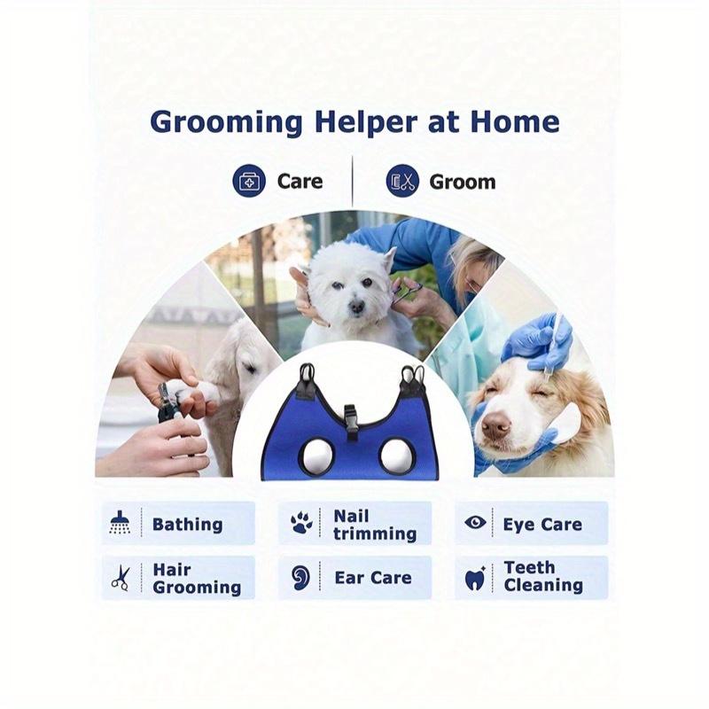 Hamac Sling Ajustabil pentru Animale de Companie Pentru Baie, Toaletare, Tăiere Unghii Sigur, Confortabil Fără Stres Pentru Pisici Câini