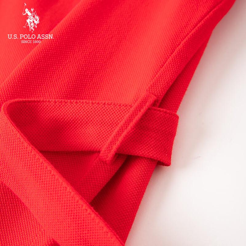 U.S. POLO ASSN. Women's Short Sleeve Polo Midi Dress