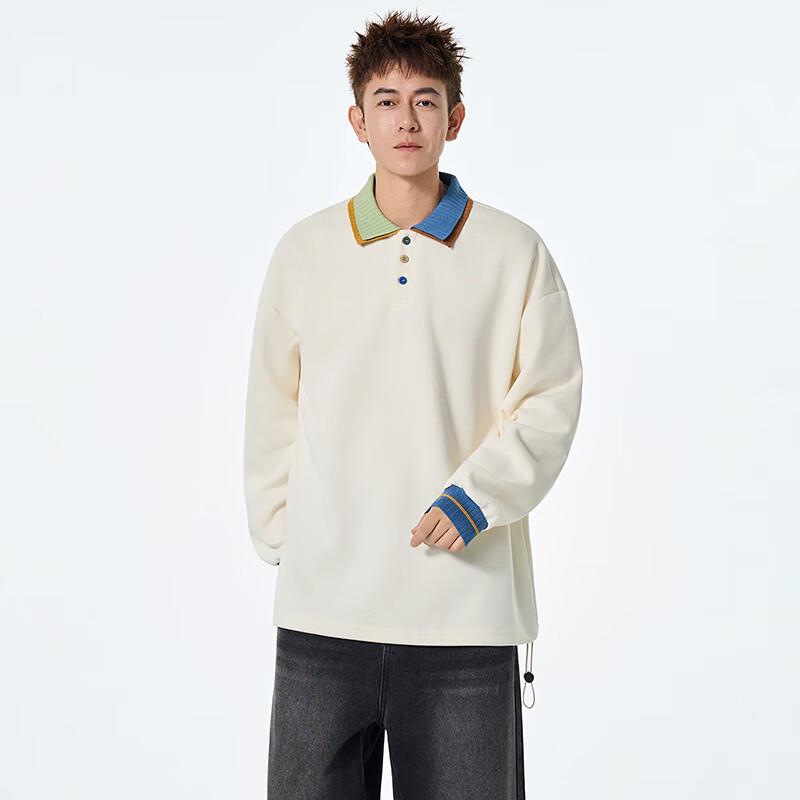 

TOM ADAM 2025 Loose Casual Polo Neck Sweatshirt 3XL