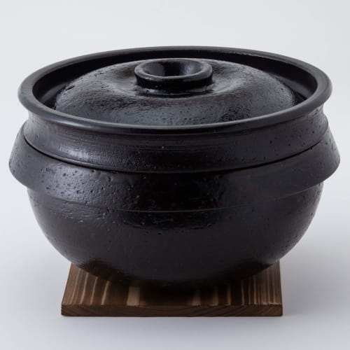 Hase Seitou Hase-en Earthenware Rice Pot, Tochin Kamado "Kiwami" (Goku) Rice Cooker, 2-cup Capacity (Approx. 1200ml), Microwave-Safe, Iga Ware, Made i