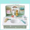 Wooden Childrens Toy Dollhouse Dressing Table Playset For Girls Imaginative Role Play