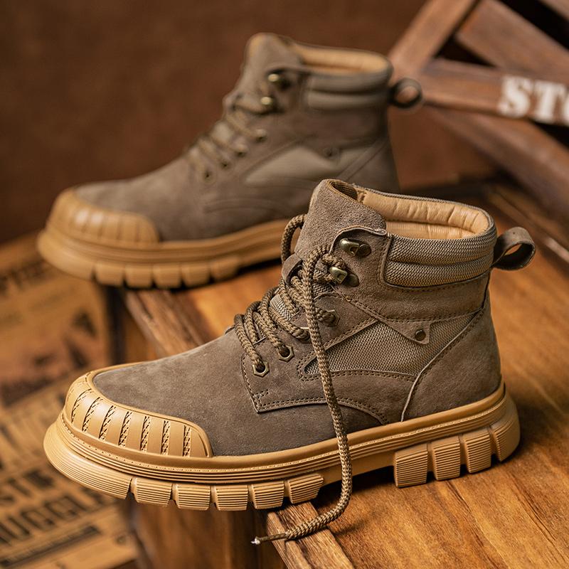 

Новые мужские туфли из натуральной кожи, походная обувь, повседневная обувь, классические ретро-ботинки, винтажные кроссовки 45 хаки