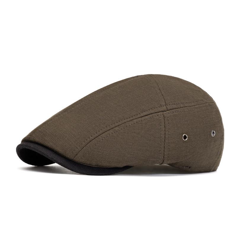 Men's Beret British Retro Summer Breathable Peaked Cap Forward Hat Women's Newspaper Hat