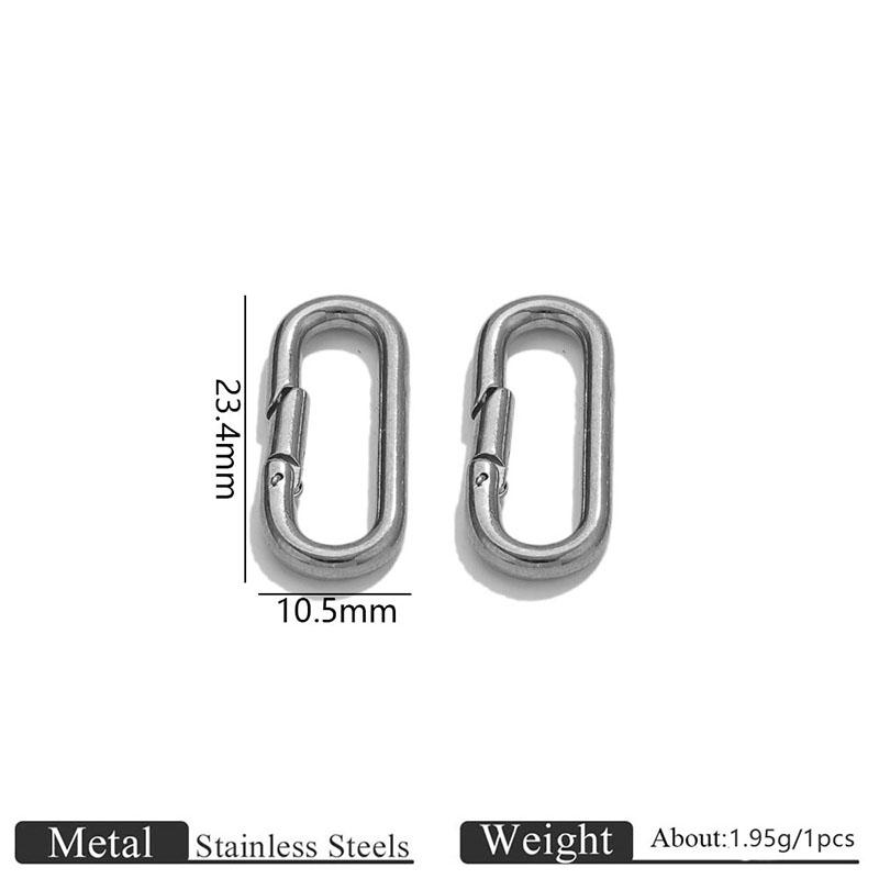 1Pcs Stainless Steel Clasps Gold Geometry Heart Round Ring Lobster Clasp Hook Connectors Diy Jewelry Making Supplies Accessories