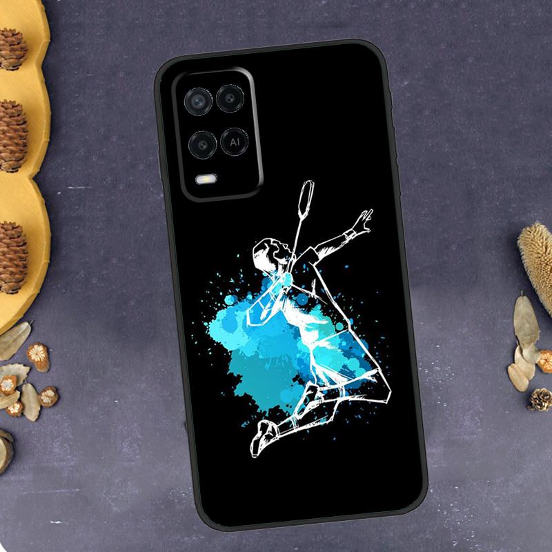 Badminton Sport Phone Case For Oppo A94 A74 A54 A15 A18 A38 A58 A78 A98 A40 A60 A80 A16 A76 A96 A57S A17 A77