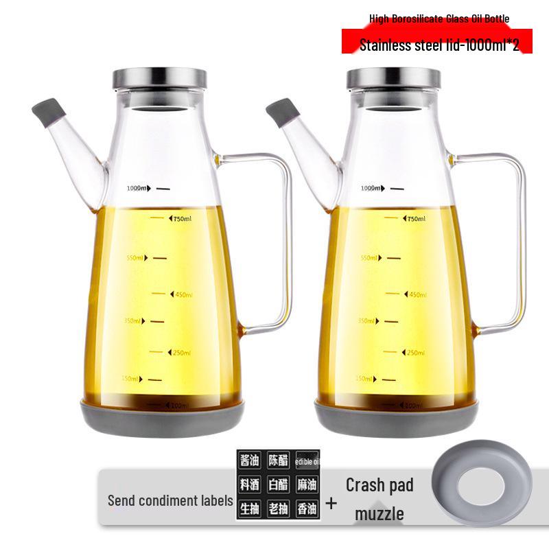 Leak-Proof Stainless Steel Oil & Vinegar Bottle for Kitchen 