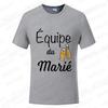 Beers for The Groom Squad T-shirt French Evg Team Future Groom Best Man Tshirt Boyfriend Bachelor Party Tees Wedding Clothing