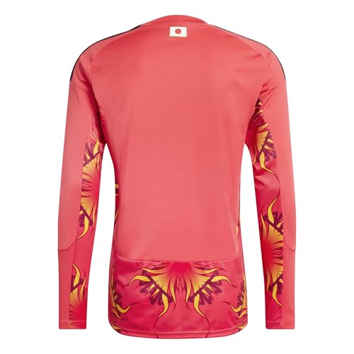 Adidas Men's 2026 Japan National Football Team Home Goalkeeper Replica Long Sleeve T-Shirt, WY080, Semi-Red (KA9649), Size M