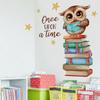 Cartoon Lovely Animal Owl Wall Stickers For Kids Room Love Study Book Kindergarten Warm And Sweet Home Decoration Wall Decals