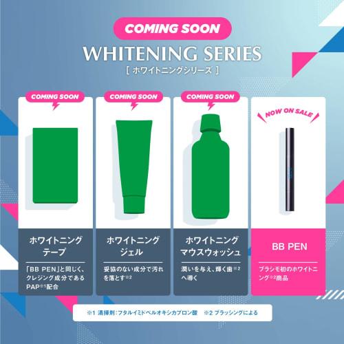 Brushmo Bright Pen, a BB Pen for Teeth Whitening, Provides Even Application. Includes Two Brush-type Whitening Pens.