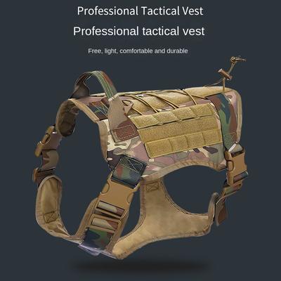 Outdoorová vesta pro psy Nylonový taktický výcvikový psí kabát středně velký psí vesta na hrudi