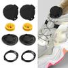 4 Set Rotating Automatic Buckle Shoes Laces Anti Slip Tieless Steel Wires No Tie Shoelaces for Sports Shoes Sneakers L Size Black