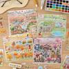 ZABC European Flower Garden Travel Series Scenery Stickers for Journals - DIY Collage Material, 4 Types