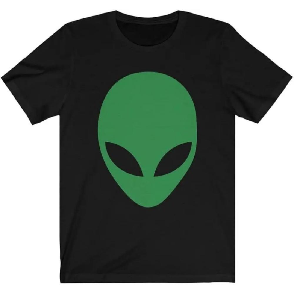 

Funny Gift for Alien UFO Fan Alien Face UFO Tshirt Men Clothing Custom Printed Streetwear Graphic T Shirts Y2k Harajuku XXXXXL чёрный