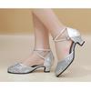 Sequins Women Girls Modern Dance Shoes Soft Rubber Sole Latin Tango Waltz Ballroom Dancing Shoes Heel 3.5cm