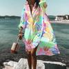 Spot European and American large size women's clothing temperament loose dress shirt skirt