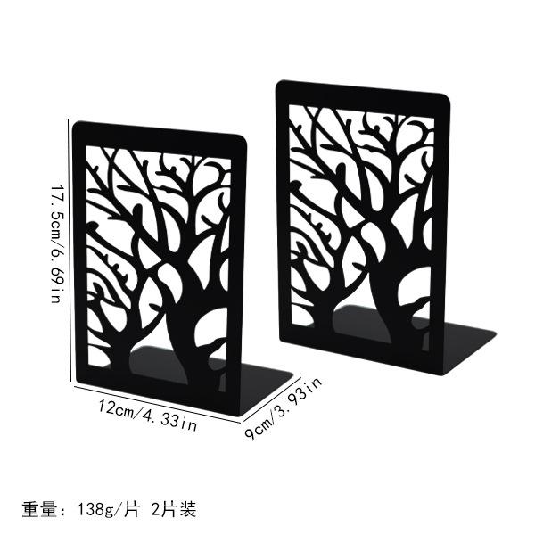 Shelves Decorative 1 Pairs,Tree Metal Bookends, Book Holder for Shelf,Unique Book Stoppers for Shelves,Home Decorative Book Ends