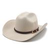Men S Woolen Fedora Hat Large Brim Bell Top Sun Protection